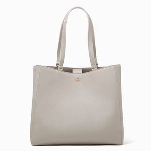 Dagne Dover Medium Allyn Tote in Bone Leather
